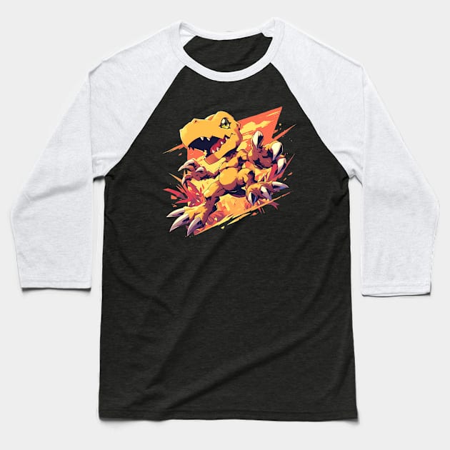 agumon Baseball T-Shirt by boxermaniac